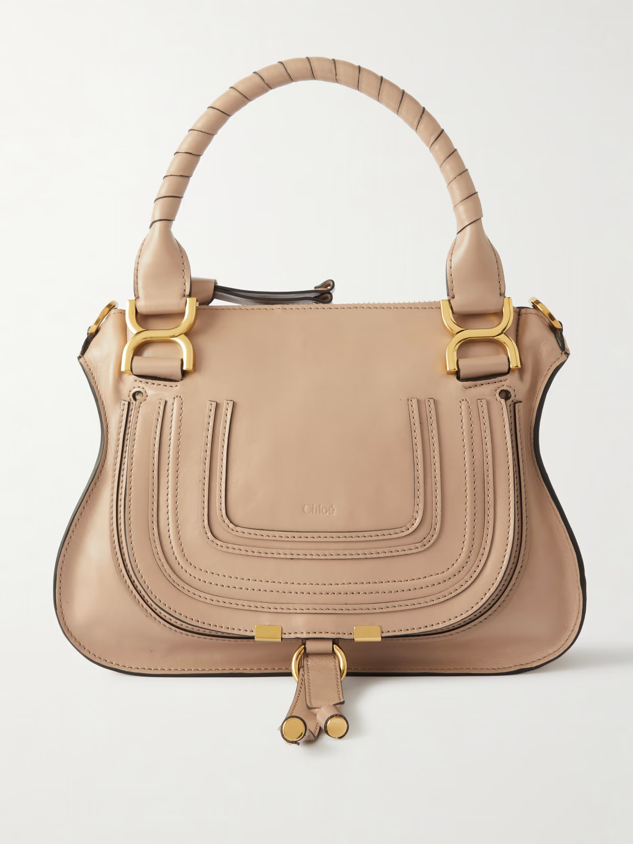 Chloé - Marcie Textured-leather Tote Bag - Off-white | NET-A-PORTER (US)