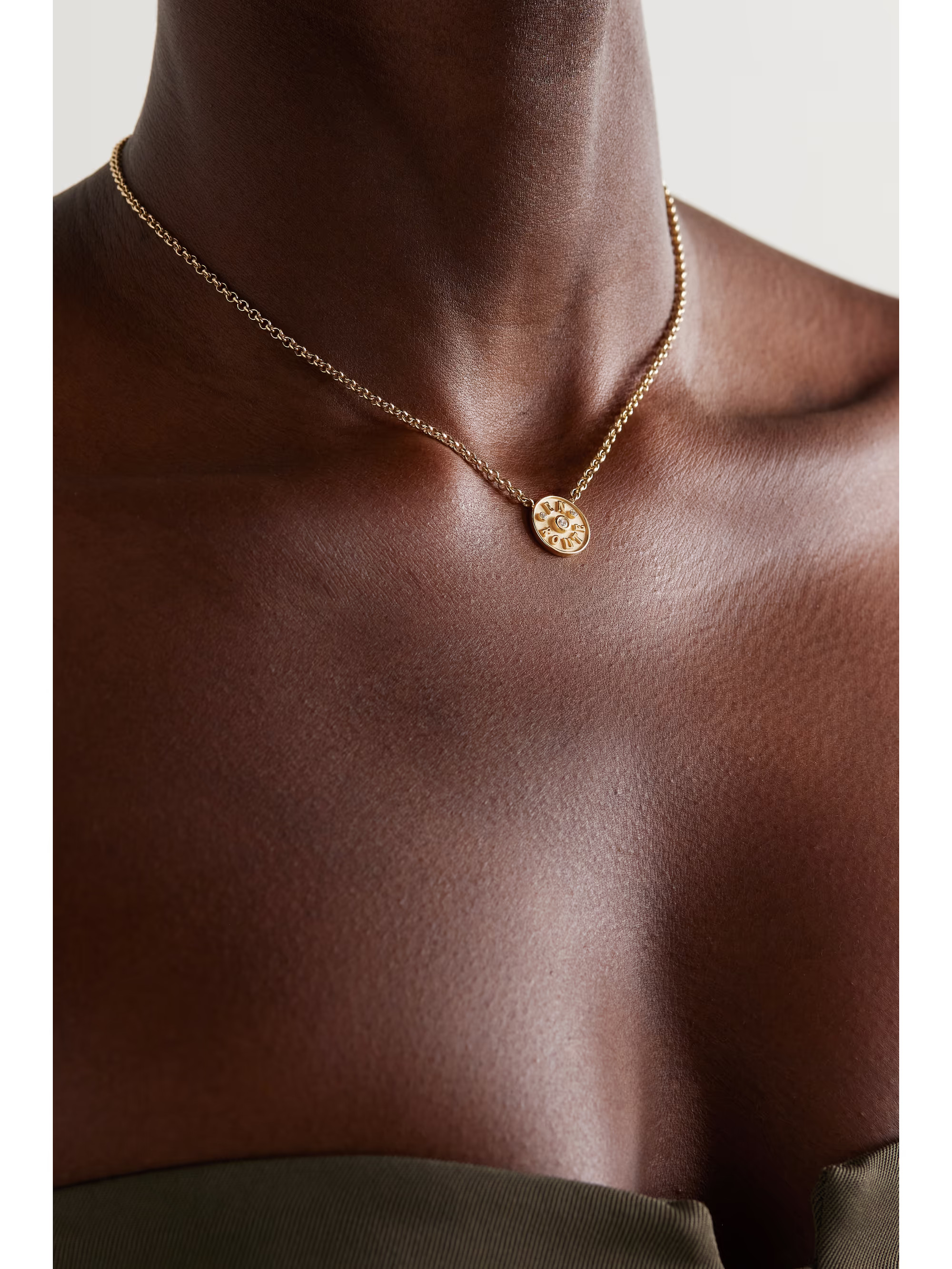 En Route petite 14-karat gold diamond necklace | NET-A-PORTER (US)