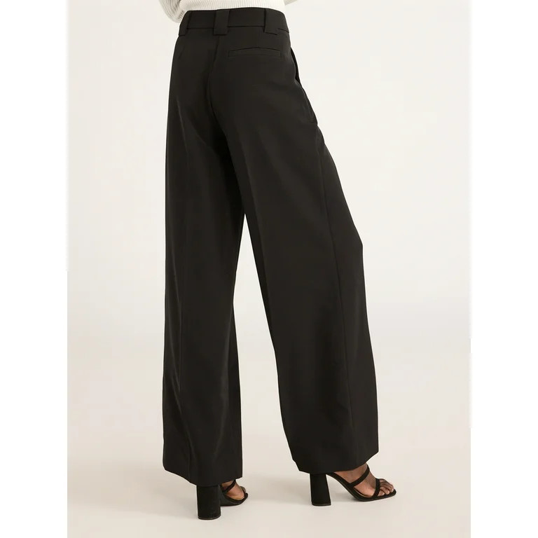 Scoop Women’s and Women's Plus Ultimate Crepe Wide Leg Trousers, 32", 32.5", and 34" Inseams, S... | Walmart (US)