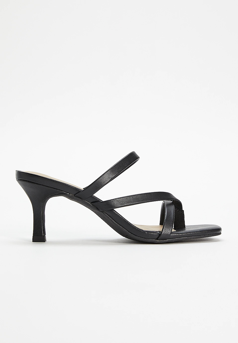 Gwen Black Strappy Kitten Heel | Maurices