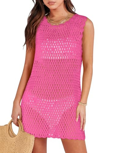 ANRABESS Womens Swimsuit Cover Up Sleeveless Knit 2025 Summer Outfits Swimwear Bathing Suit Cover... | Amazon (US)