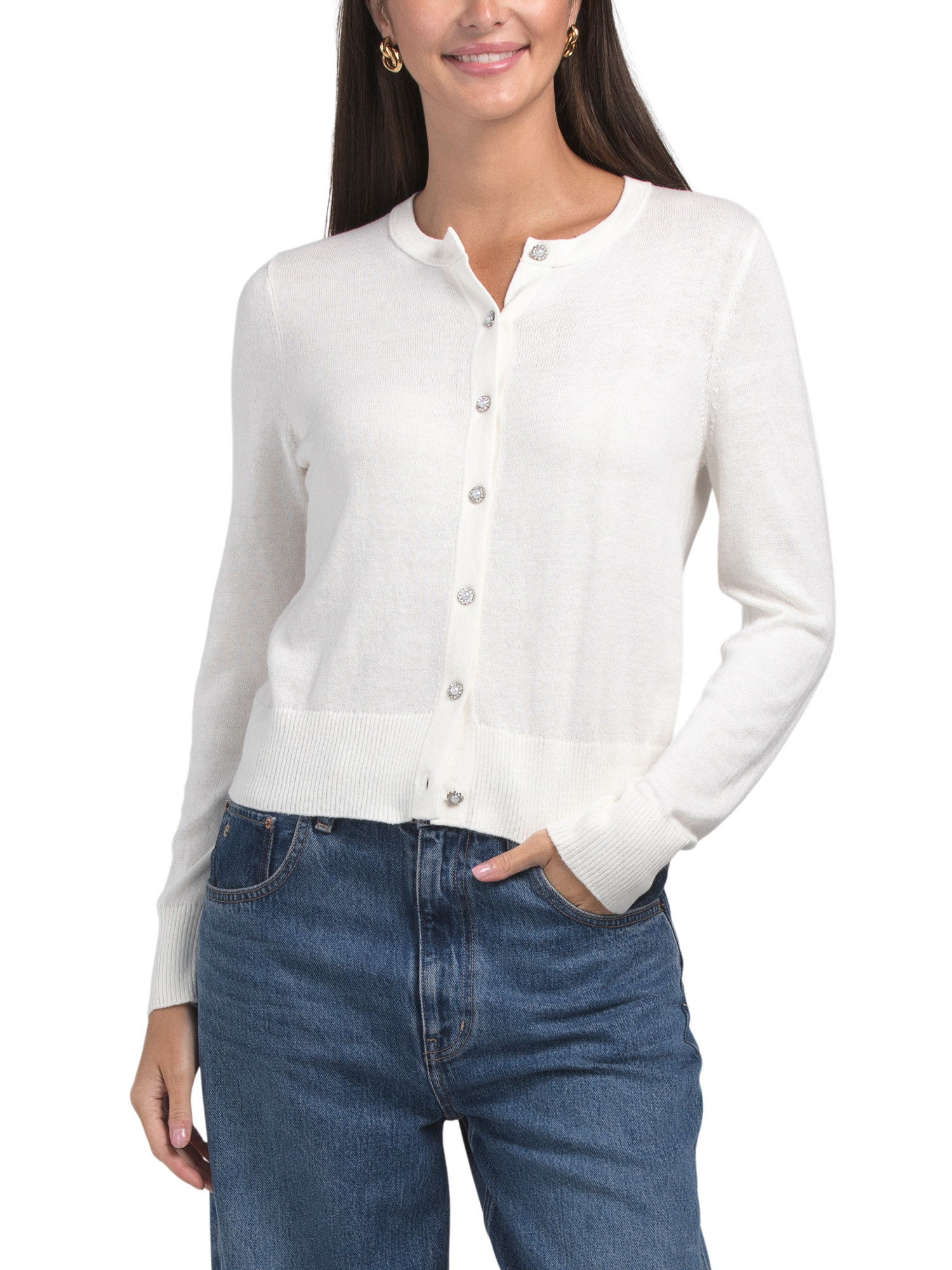 Cashmere Blend Lightweight Cardigan With Novelty Buttons | TJ Maxx