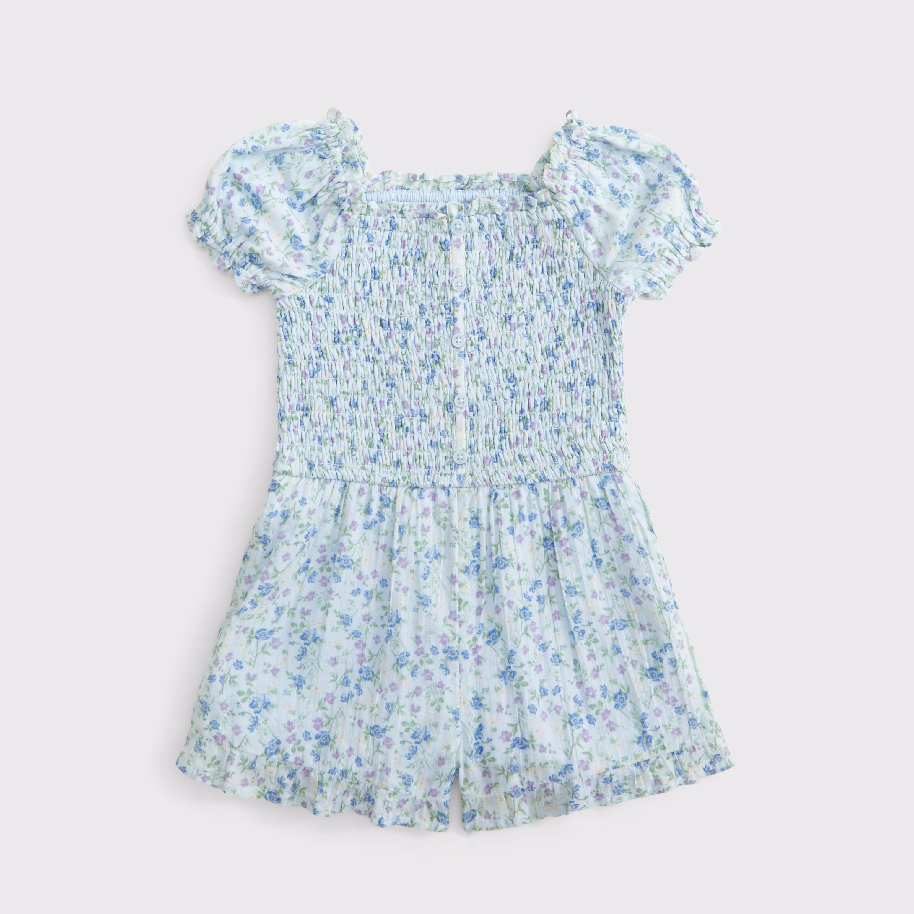 toddler smocked button-through romper | Abercrombie & Fitch (US)