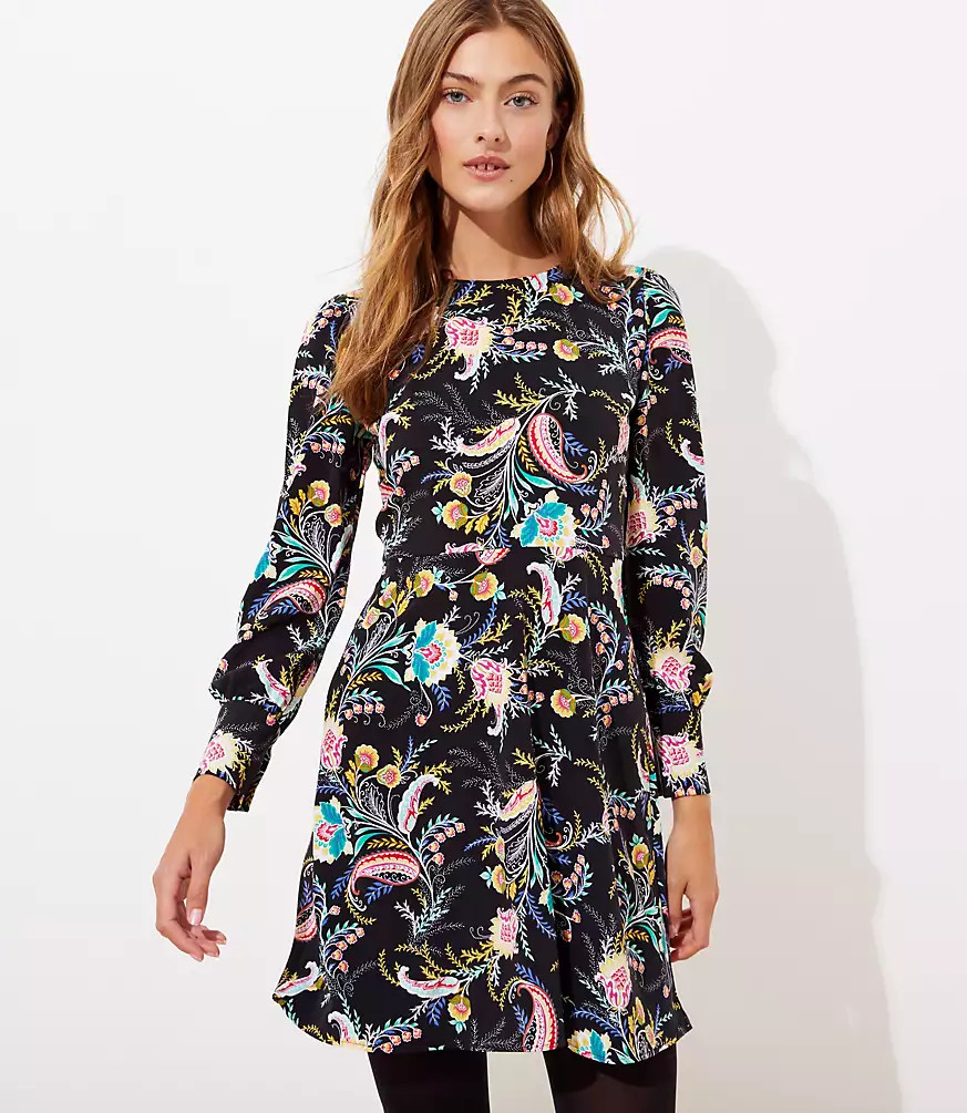 Floral Flare Dress | LOFT