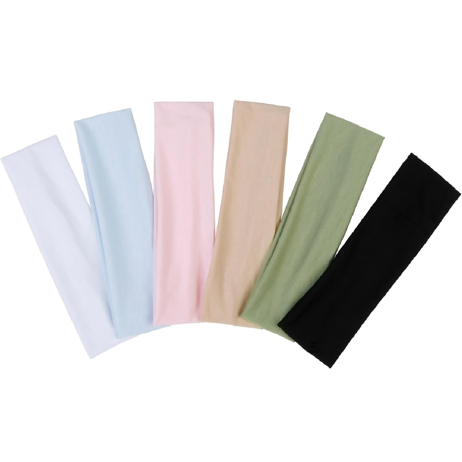 TERSE Headbands for Women's Short Hair - Non-Slip Elastic Sweat Hairbands, Soft Fabric Cloth Band... | Amazon (US)