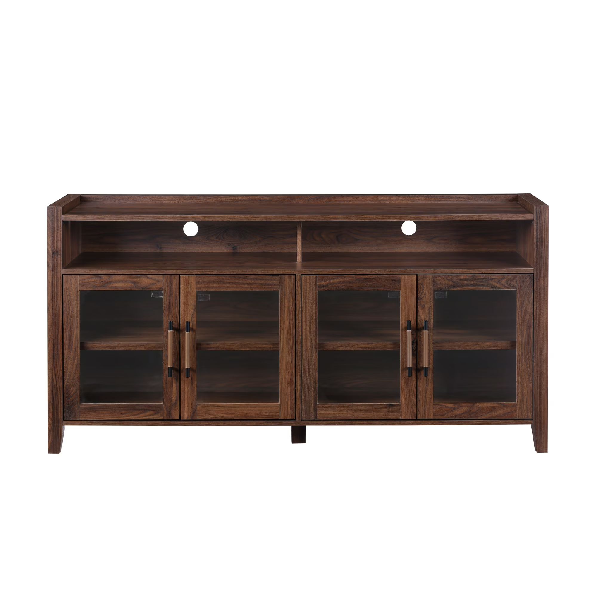 Better Homes & Gardens Reading Refined Farmhouse TV Stand for TVs up to 65", Walnut Finish | Walmart (US)