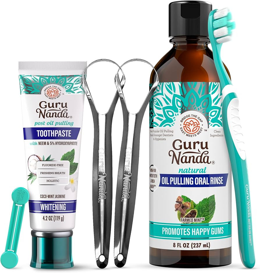 GuruNanda Daily Oral Care Bundle \u2013 Hydroxyapatite Toothpaste & Coconut Oil Pulling Mouthwash... | Amazon (US)