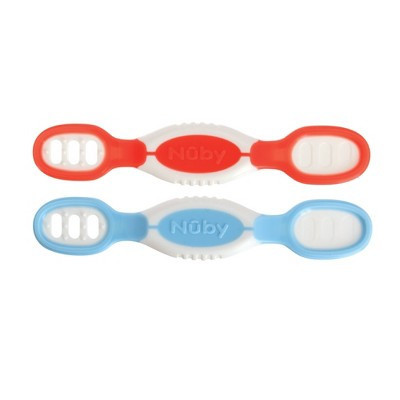 Nuby Dip or Scoop Spoons - Boy - 2pk: Silicone Baby Spoons, 4 Inch Length | Target