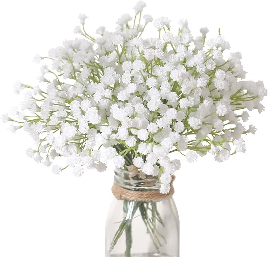 Veryhome 10PCS 30 Bunches Fake Babys Breath Flowers Artificial White Flowers Gypsophila DIY Flora... | Amazon (US)