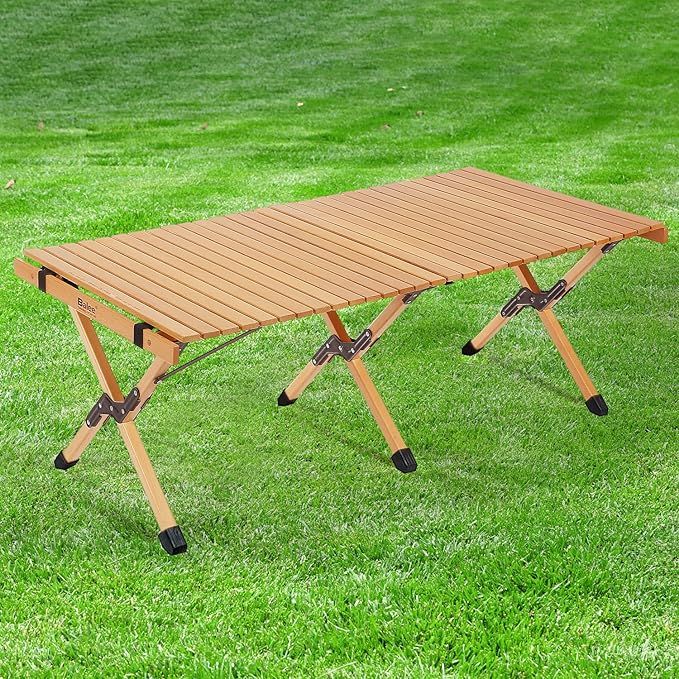 Low Picnic Table Foldable, Balee Low Height Portable Wooden Beach Table, Indoor & Outdoor Picnic ... | Amazon (US)