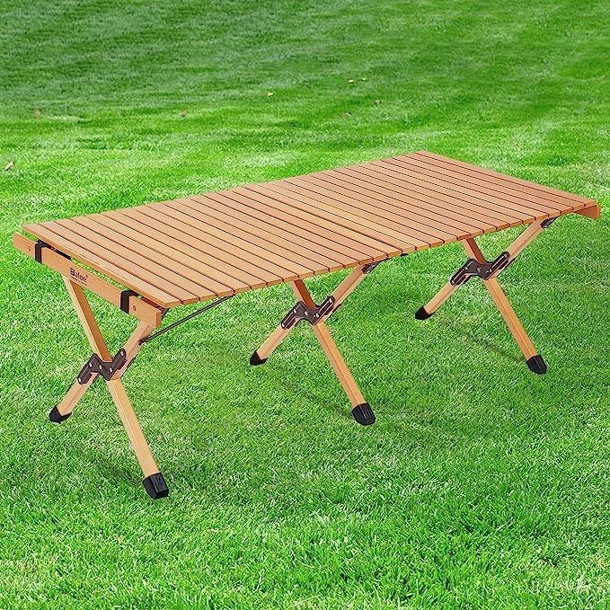Low Picnic Table Foldable, Balee Low Height Portable Wooden Beach Table, Indoor & Outdoor Picnic ... | Amazon (US)
