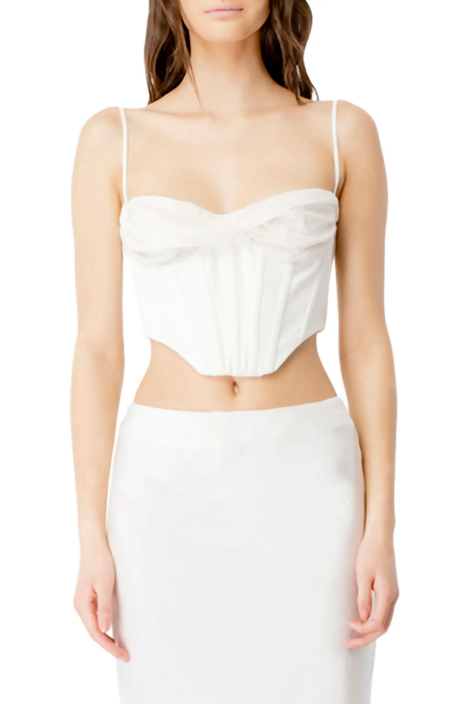 Bardot Draped Corset Bustier Top | Nordstrom | Nordstrom