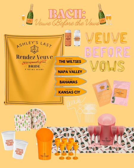 My Bachelorette decor! Theme: Veuve Before the Vows! All from Etsy & Amazon, arrows are ordered from The Veuve website (sometimes they are unavailable)!

#LTKSeasonal #LTKunder100 #LTKwedding