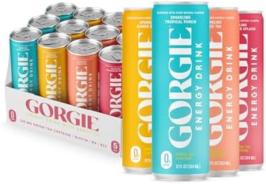 GORGIE Sugar Free Natural Energy Drinks, BestSellers Variety (12 Pack) - Healthy Energy Drinks - ... | Amazon (US)