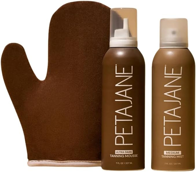Peta Jane "The Essential Bundle", Self Tanning Mousse, Sunless Medium Tanning Mist, and Tan Appli... | Amazon (US)