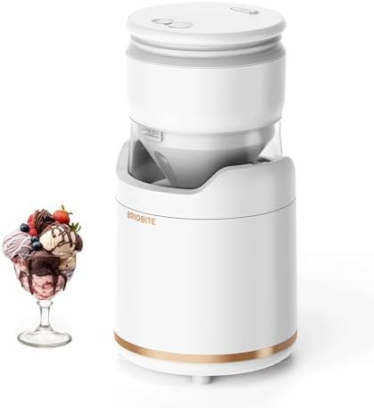 BRIOBITE Ice Cream Maker,Rechargeable Soft Ice Cream Machine with Low Noise,Compact for 1-2 Servi... | Amazon (US)