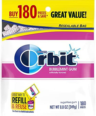 ORBIT Peppermint, Spearmint, & Wintermint Assorted Sugar Free Chewing Gum Bulk Pack, 13.4 oz 200-... | Amazon (US)