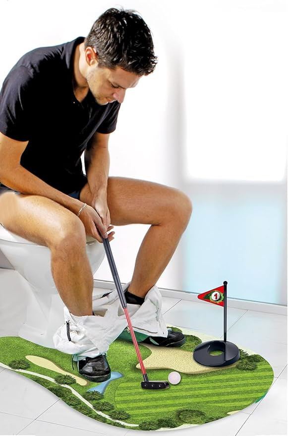 Toilet Golf Game, Practice Mini Golf in Any Bathroom, Great Toilet Time, Funny White Elephant Gif... | Amazon (US)