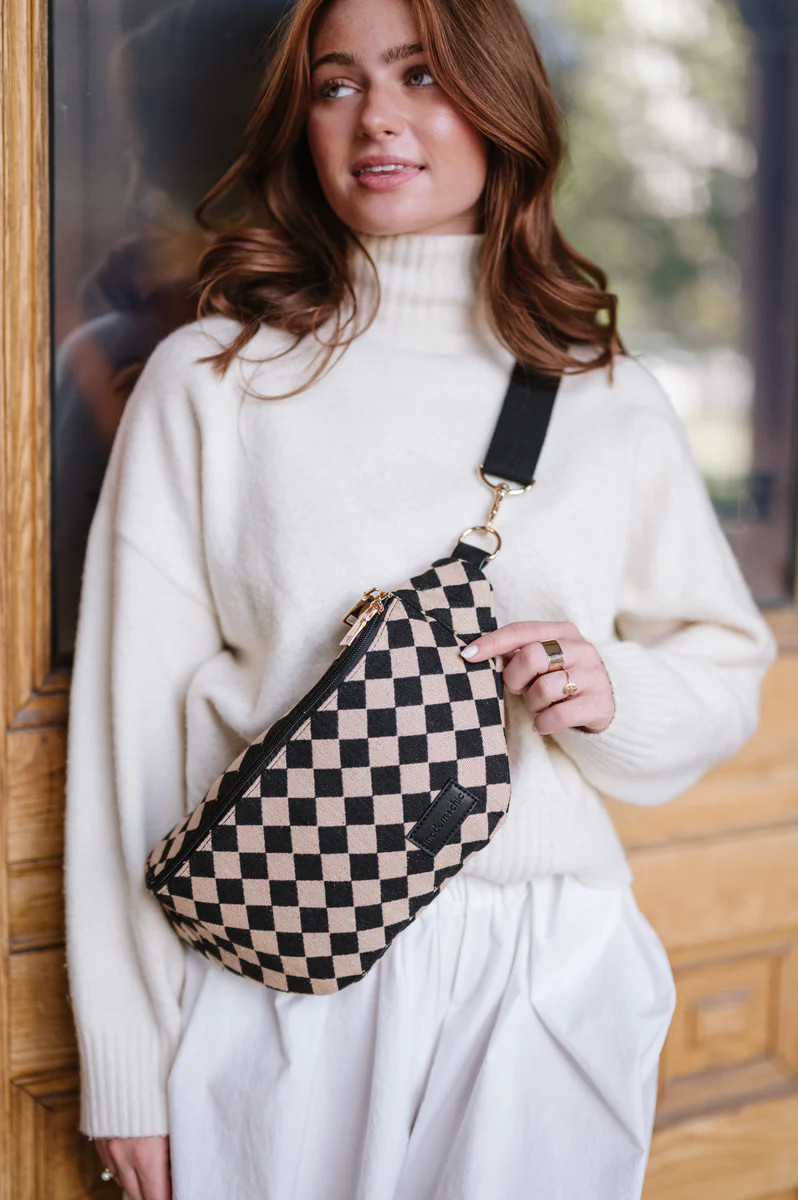 Avril Patterned Oversized Belt Bag | modern+chic