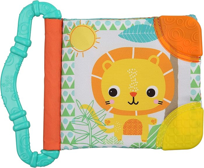 Bright Starts Teethe & Read Soft Book Toy, Ages 3 Months +, Style May Vary | Amazon (US)