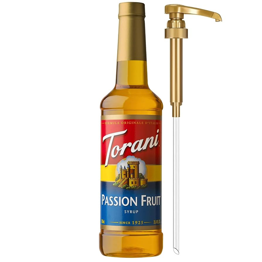 Torani Passion Fruit Syrup for Drinks, Flavoring for Iced Tea, Lemonade, Sodas, and Cocktails, Pu... | Amazon (US)