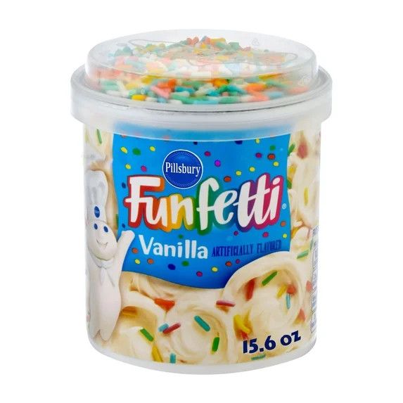 Pillsbury Funfetti Vanilla Frosting, 15.6 oz Tub | Walmart (US)