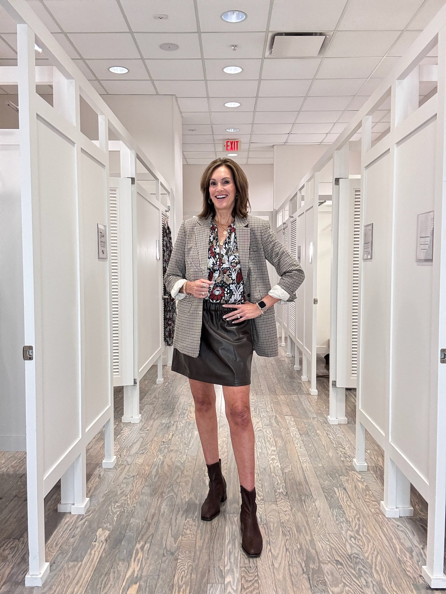 New arrivals from loft! Blouse - medium / Plaid oversized blazer - 10 / Leather skirt - medium 
Fall style Workwear Teacher style Ageless style Fall sales Fall fashion

#LTKWorkwear #LTKMidsize #LTKSaleAlert