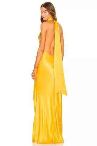 Claire Satin Drape Back Maxi Dress … curated on LTK