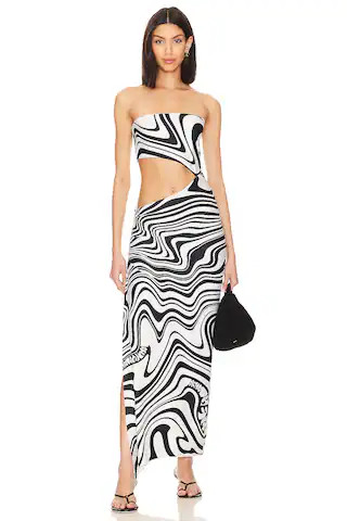 Agua Bendita X Revolve Gwen Maxi Dress in Black & White from Revolve.com | Revolve Clothing (Global)