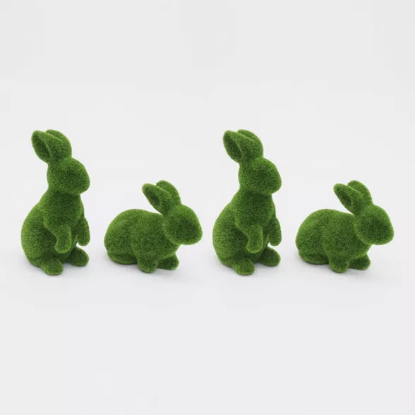 4ct Flocked Bunny Figure - Bullseye's Playground™ | Target