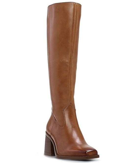 Vince Camuto Sangeti Leather Square Toe Tall Boots | Dillard's | Dillard's