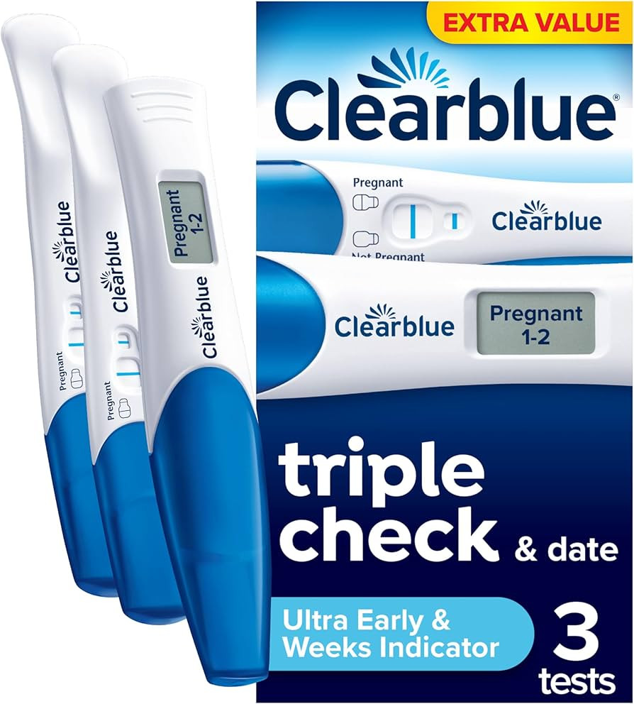 Clearblue Pregnancy Test Ultra Early Triple-Check & Date Combo Pack, Results 6 Days (Visual Stick... | Amazon (UK)