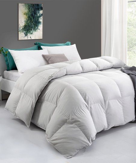 Light Gray Down Comforter | Zulily