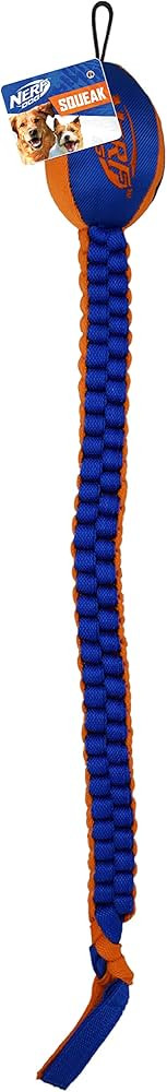 Nerf Dog Vortex Chain Tug Dog Toy with Squeaker Football Head, Lightweight, Durable, Water Resist... | Amazon (US)