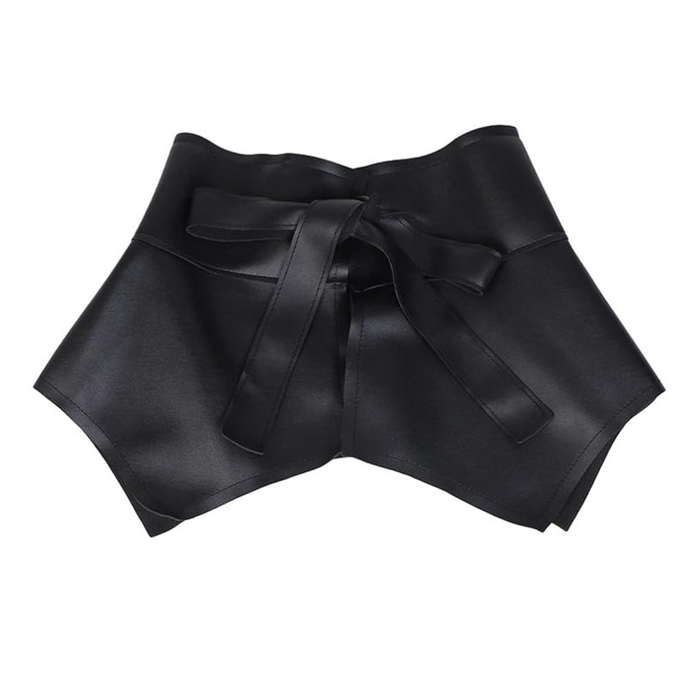 Peplum Belt for Women,Lace-up PU Leather Corset Waistband with a Ruffled Wide Waist Belt that Fun... | Amazon (US)
