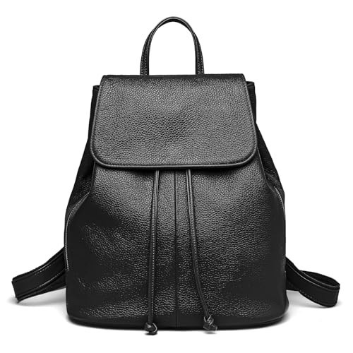 Genuine Leather Backpack Purse for Women: Designer Fashion Leather Handbags - Elegant Ladies Shoulder Bags Black | Amazon (US)