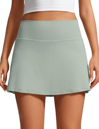 CRZ YOGA Butterluxe High Waisted Tennis Skirts for Women - Mini Lined A Line Golf Casual Skort wi... | Amazon (US)
