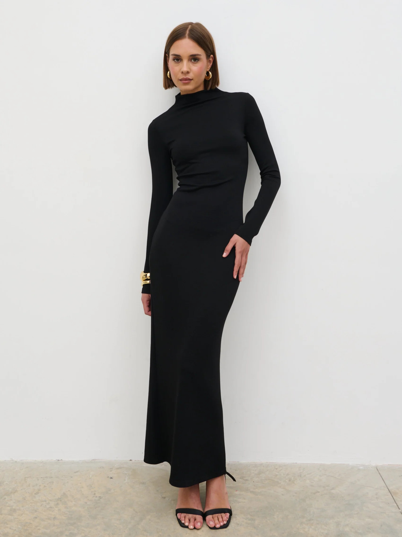 Mabel High Neck Jersey Maxi Dress | Pretty Lavish (UK)