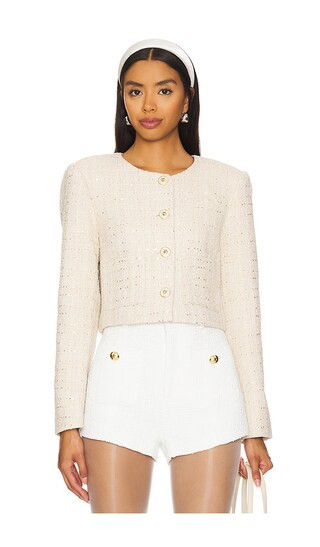 Milena Jacket in Cream Gold | Revolve Clothing (Global)