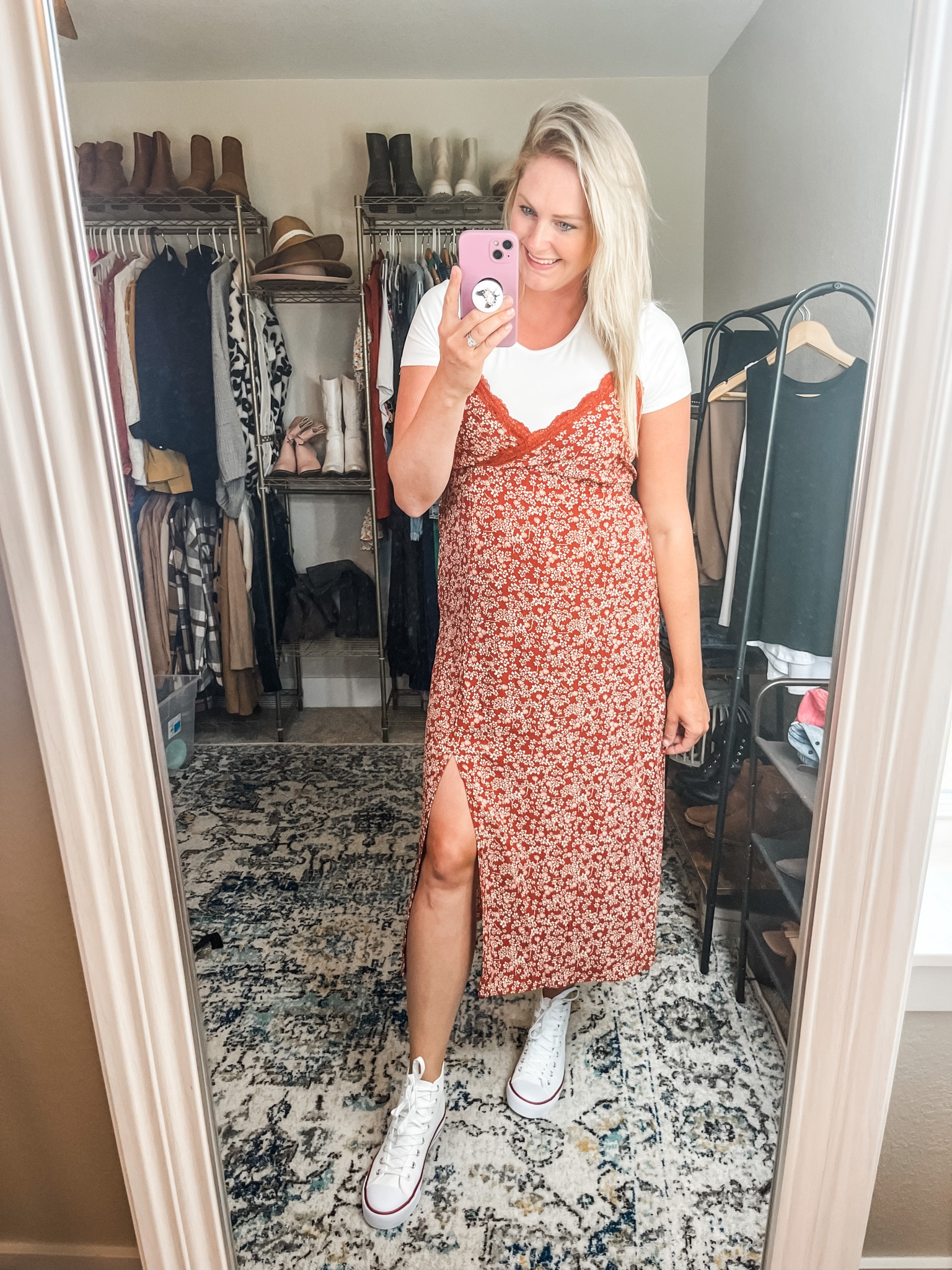 Loving this 90s throwback dress from Walmart! Size up 1. 

#LTKunder50 #LTKSeasonal #LTKstyletip