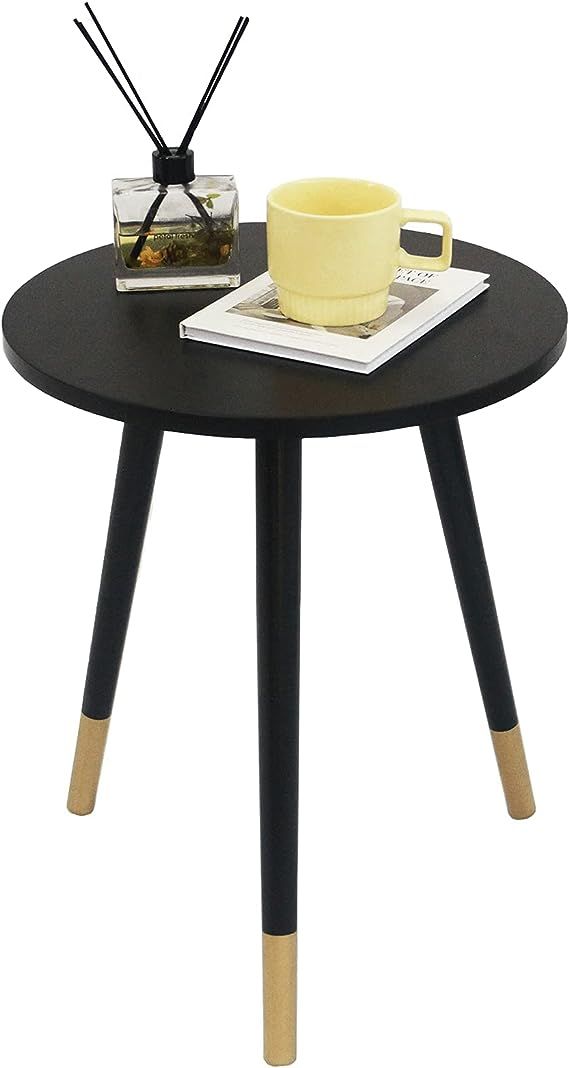 AWASEN Round Side Table, Round White Modern Home Decor Coffee Tea End Table for Living Room, Bedr... | Amazon (US)