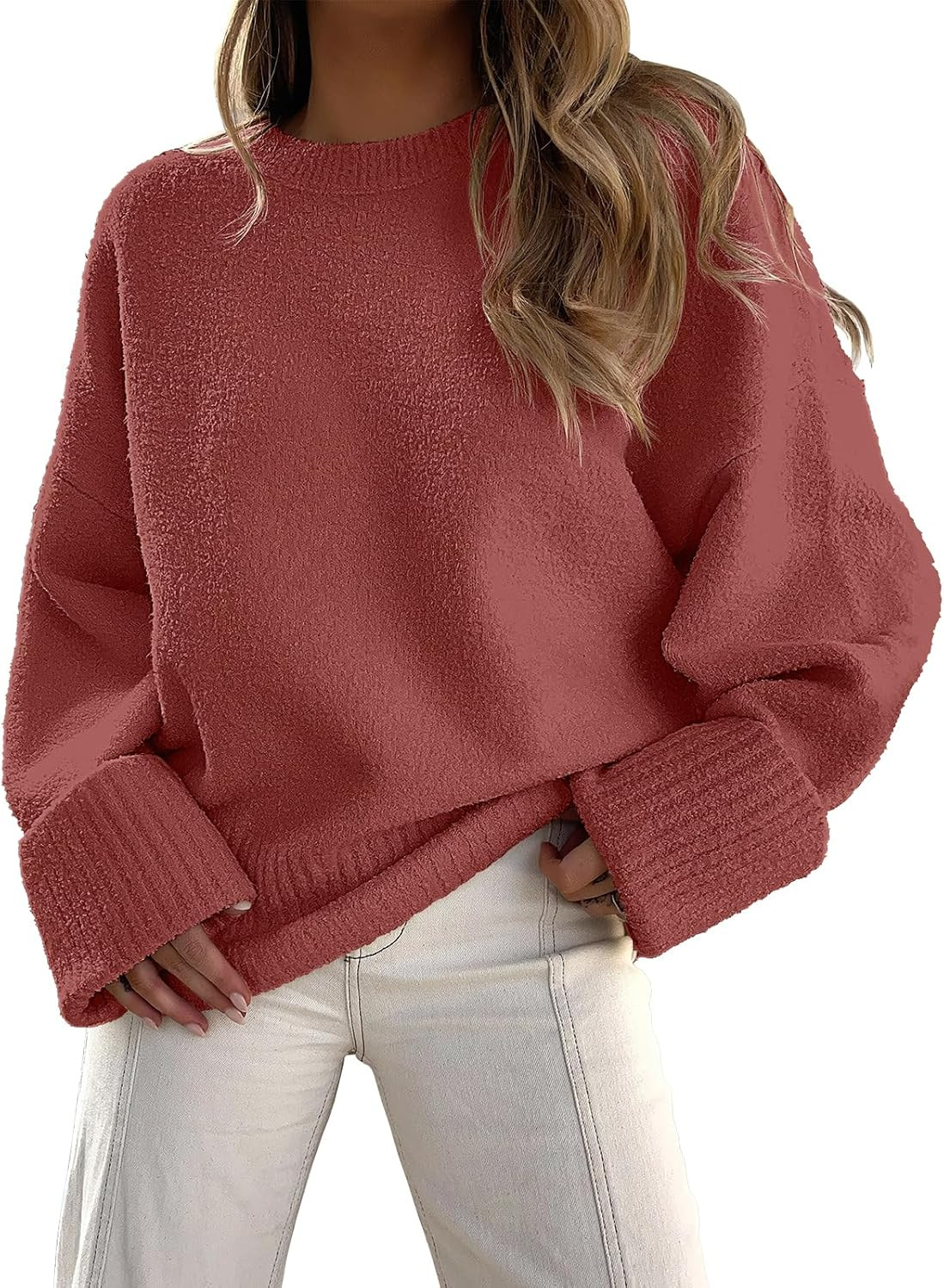ANRABESS Women Oversized Cozy Knit Sweaters 2026 Fall Fashion Outfits | Amazon (US)