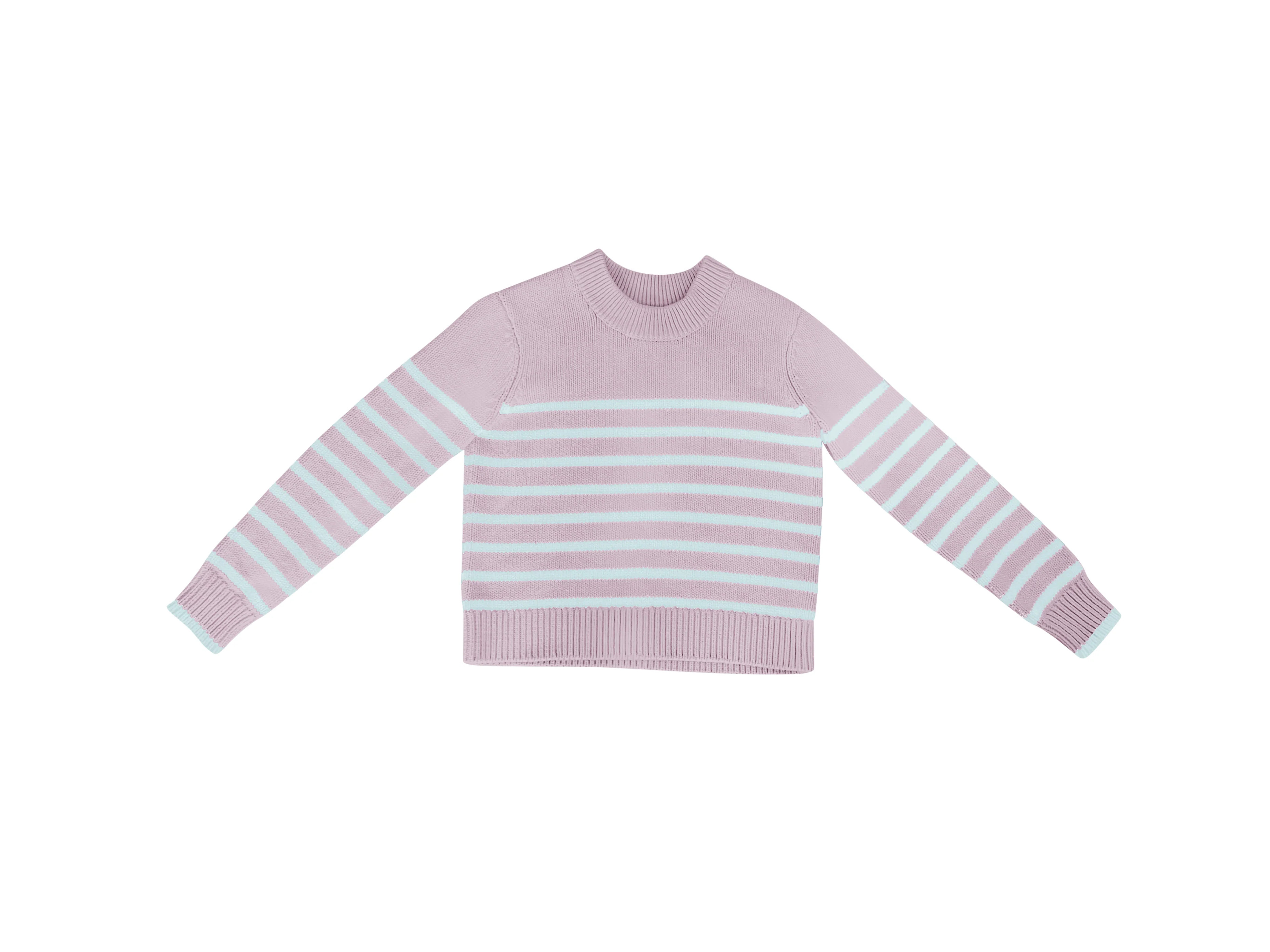 Blush White Stripe Sweater | Pink Stripe Sweater | tutto | tutto