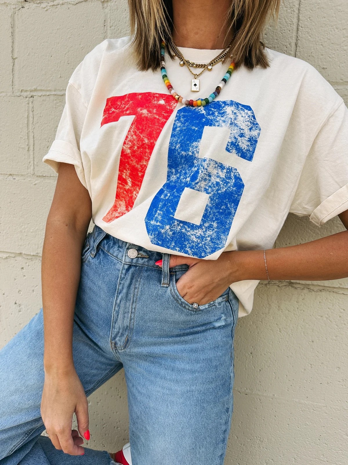 PROUD 76 GRAPHIC TEE

Memorial Day
4th of July
Patriotic OOTD 
Red, White, and Blue

#LTKootd