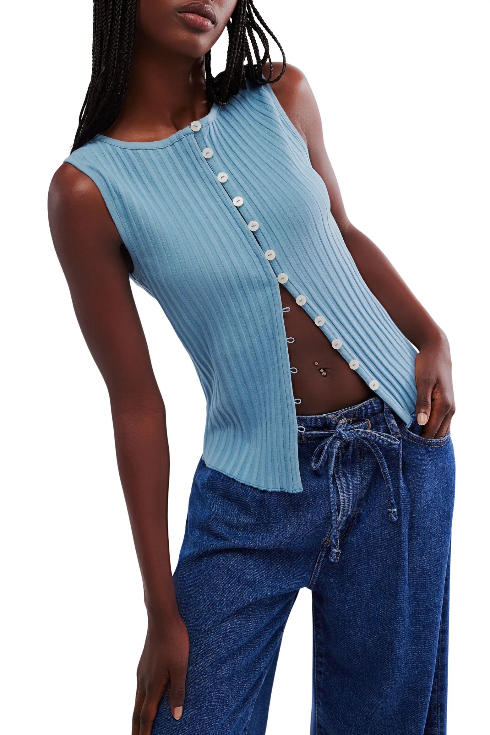 Tilly Rib Button-Up Top (Women) | Nordstrom | Nordstrom