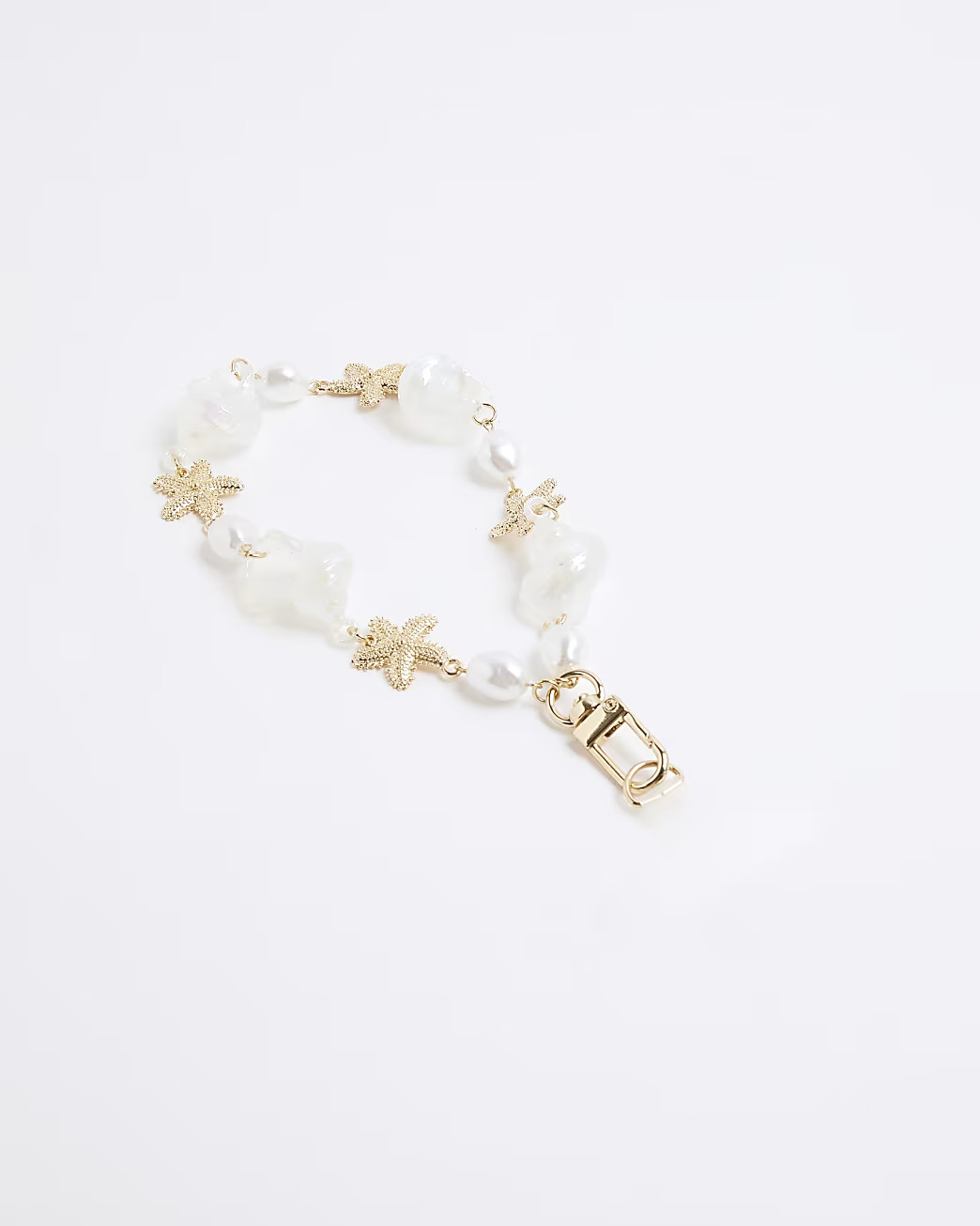 White Seashell Phone Chain | River Island UK & IE