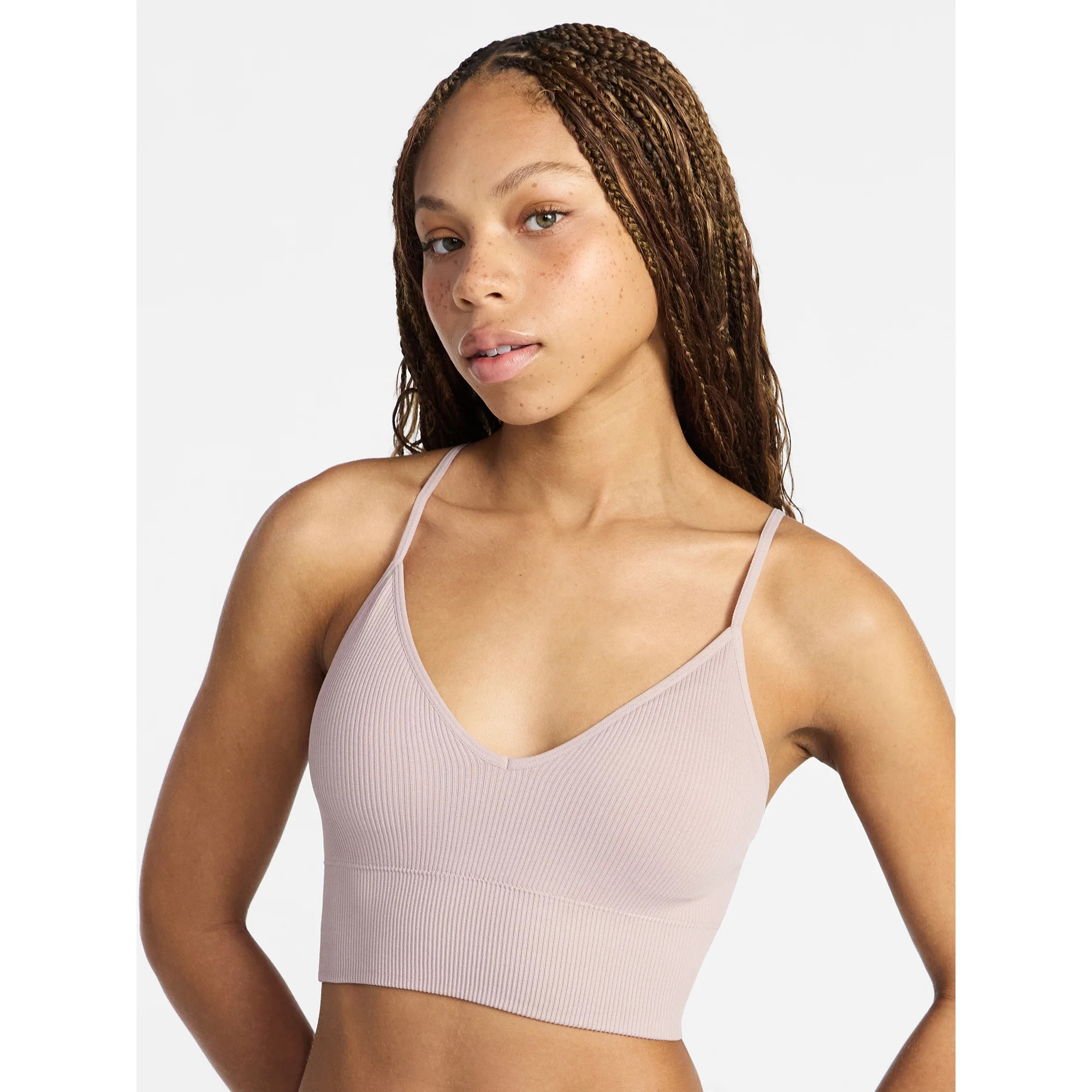 No Boundaries Seamless Core Longline Triangle Bra, Women's XS-XXXL | Walmart (US)
