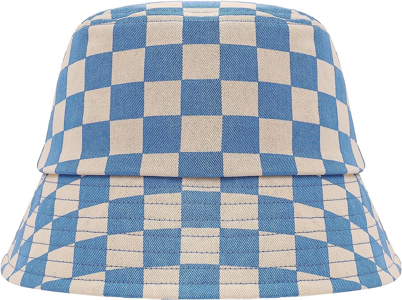 GuanGu Bucket Hat for Women Men Fashion Checkerboard Fisherman Bucket Hat Sun Cap Packable Sun Ha... | Amazon (US)
