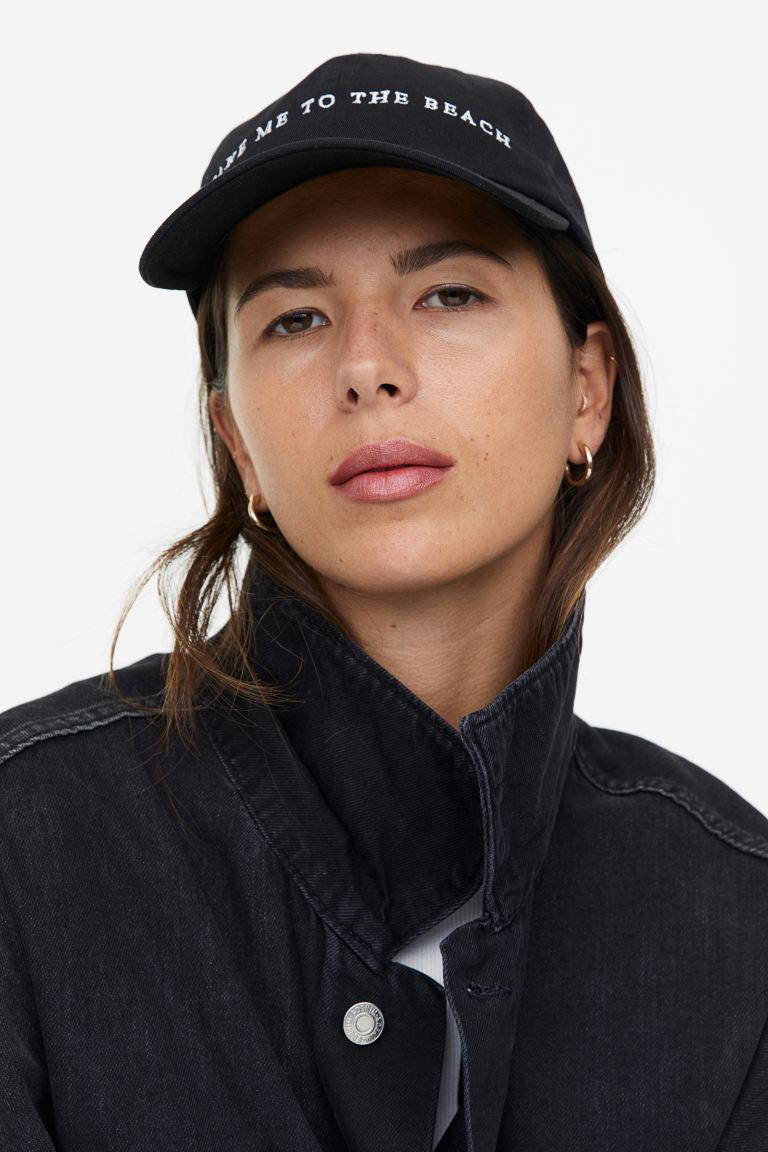 Cotton cap - Black - Ladies | H&M GB | H&M (UK, MY, IN, SG, PH, TW, HK)