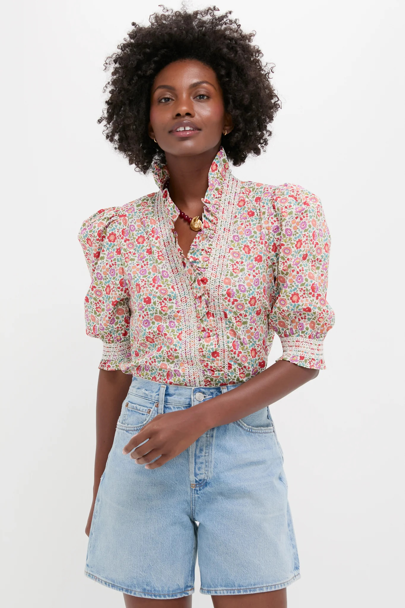 D'Anjo Liberty Print Zuri Short Sleeve Top | Tuckernuck (US)